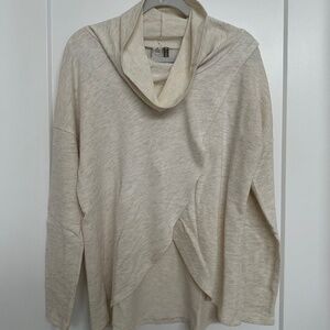 Paper Crane Cowl Neck Waffle Knit Sweater